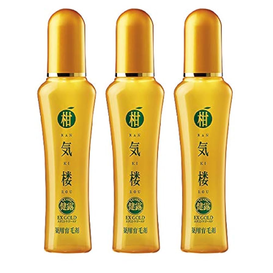 新品 柑気楼 健露EXゴールド 130ml 3本入り Amazon | 薬用育毛剤 柑気楼 健露EXゴールド 130mL (3本組) 柑気